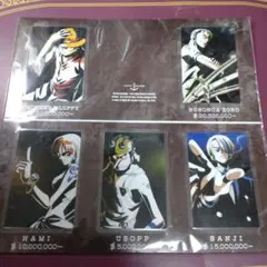 ワンピース　ラミネートカードセット台紙付き　アニメ版
