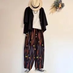 ハンドメイド＊もんぺパンツ サルエルタイプ リトアニアリネン - メルカリ