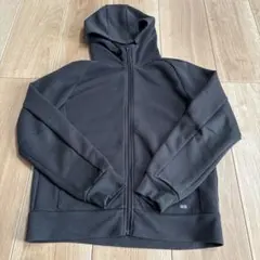 ユニクロ ウルトラストレッチドライスウェットフルジップパーカ ブラック 160