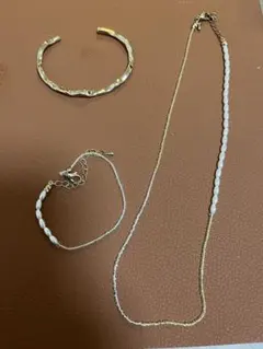 【3点セット】ネックレス・ブレスレット・バングルセット