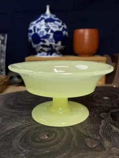 レア ウランガラス 氷コップ アンティーク 輪花 - メルカリ