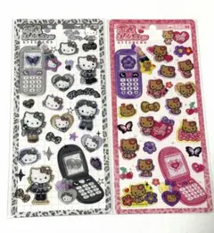 【新品未開封】サンリオ 平成はっぴーフォン シール 2種セット ハローキティ