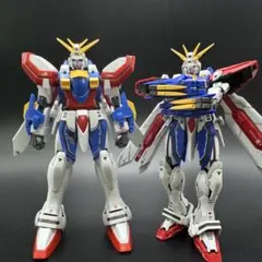 SDガンダム ガンプラ 1/60 ゴッドガンダム ウイングガンダムゼロ組み立て済 SDガンダム ガンプラ 1/60 ゴッドガンダム ウイングガンダムゼロ