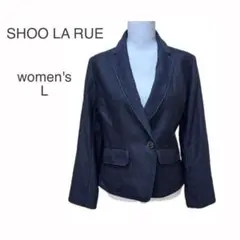 SHOO LA RUE テーラードジャケット ネイビー L 卒入学式 通勤