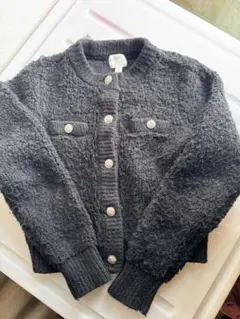 ダークグレー ボアジャケット