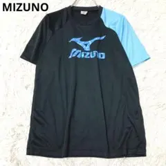 ミズノ　半袖トップス　スポーツウェア　ロゴプリント　S　 ブラック