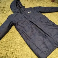 PUMA フード付きネイビー ベンチコート