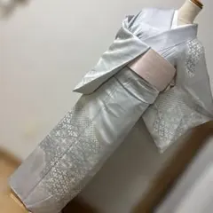 正絹袷淡い水色 オーロラ吉祥紋柄入り 訪問着