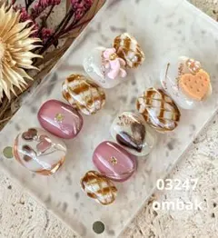 84　ベリーショート　ハートネイル　マグネットネイル　バレンタインネイル　犬