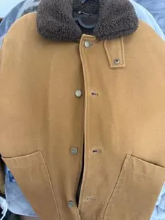 ウール混紡 ボア襟付きジャケット(ZARA)