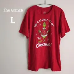 美品✨ The Grinch 【L】クリスマス Tシャツ 半袖 赤 トップス