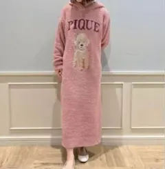 完売⭐️ ジェラートピケ　トイプードル　ジャガードワンピース