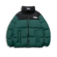 FIRST DOWN ダウンジャケット リバシーブル　グリーン/ブラック