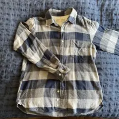 無印良品　メンズ　ネルシャツ　M ブルー