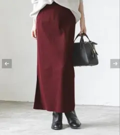 ＊NOBLE＊美品＊トタンテレコタイトスカート　ボルドー　size36