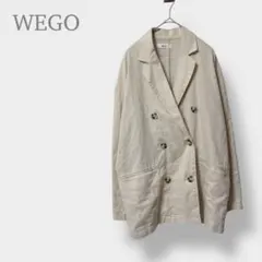 【ウィゴー】リネンブランドジャケット　テーラード　綺麗め　ダブルボタン　ベージュ