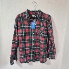 RCWB チェック柄 長袖シャツ レッド×グリーン