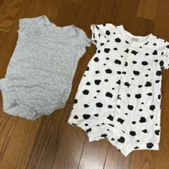 ベビー服　ロンパース　2枚セット　70〜80サイズ　肌着　西松屋　牛柄