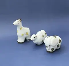 陶器製　動物の置物　3体セット