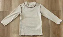 urban research doorsアイボリーリブ編み長袖カットソー