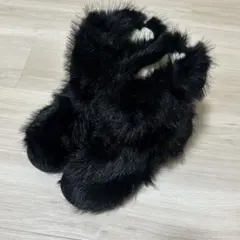 【未使用新品】Y2K 平成ギャル　モンスターブーツ　ファーブーツ　黒　ブラック