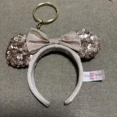 値下げ！東京ディズニーリゾート ミニーマウス耳型キーホルダー
