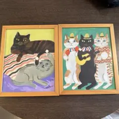 ももよん アクリル画 2点セット 猫の絵 ももよん アクリル画 2点セット 猫の絵 - メルカリ