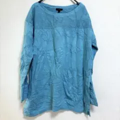 TALBOTS ニットセーター　ボートネック　シンプル　無地　ボタン【M】