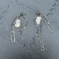 ハンドメイド　淡水パール　ピアス