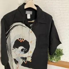 HINAHINA ヒナヒナ　アロハシャツ　シルク　絹　和柄　龍　竜のサムネイル