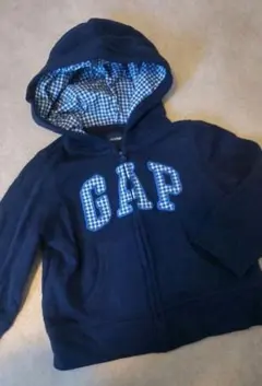 ベビーGAP　ギンガムチェック　ロゴパーカー　スウェット　トレーナー