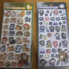 国内正規品　ボンボンドロップシール　和柄 忍者 柴犬　2枚セット