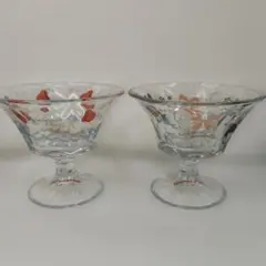 マニーロココ デザートグラス 足つき カップ ガラス パフェ 2個セット マニーロココ デザートグラス 足つき カップ ガラス パフェ 2個セット