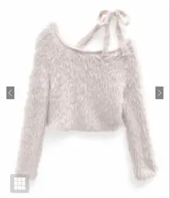 GRL ワンショルフェザーニットリボントップス［dr747］