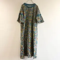 センソユニコ ポワンリーニュ ロングワンピース M 38 切替 異素材