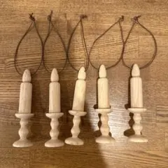 ウッドオーナメント 木製 キャンドル クリスマスツリー オーナメント