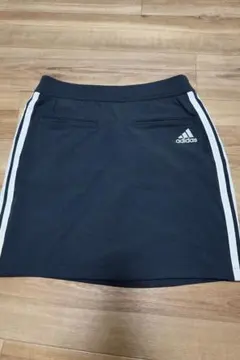 adidas golf ブラック スカート M サイドストライプ