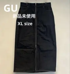 《新品未使用》GUダークデニム タイトスカート フロントジッパー　レディース