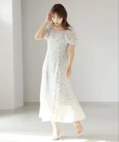 NICECLAUP　パフスリーブ ワンピース