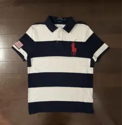 POLO RALPH LAUREN ビッグポニー 星条旗 半袖 ポロシャツ L