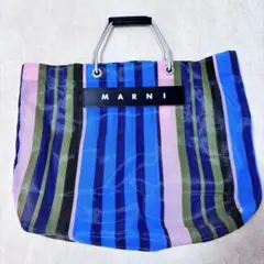 MARNI ストライプ マーケット トートバッグのサムネイル