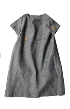 dream様 45R インディゴギマツイード刺繍ワンピース