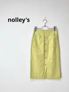 【美品】nolley's ノーリーズ　上品タイト風スカート　イエロー