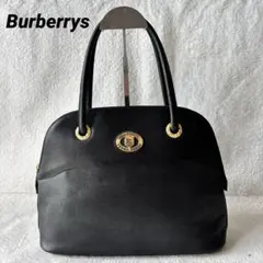 Burberrys バーバリーズ トートバッグ ブラック レザー ノバチェックのサムネイル
