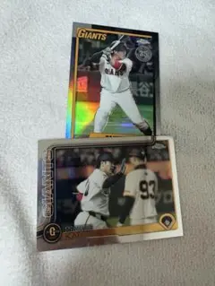 topps chrome 巨人　甲斐拓也　2枚セット　まとめ売り　bbm