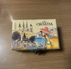 クロアチア風景の木製収納ボックス