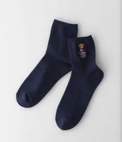 【人気お早めに】ネイビー　Polo Ralph Lauren ポロベア　ソックス