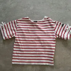 プティマイン　トップス　ボーダー　リボン