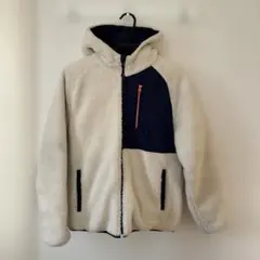 GAP フード付きボアリバーシブルブルゾン　XXL