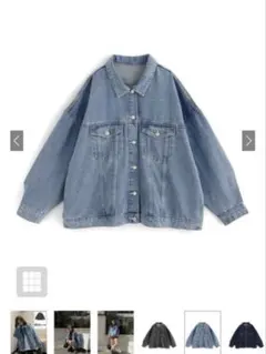 GRL ビッグデニムジャケット ブルー fo1856